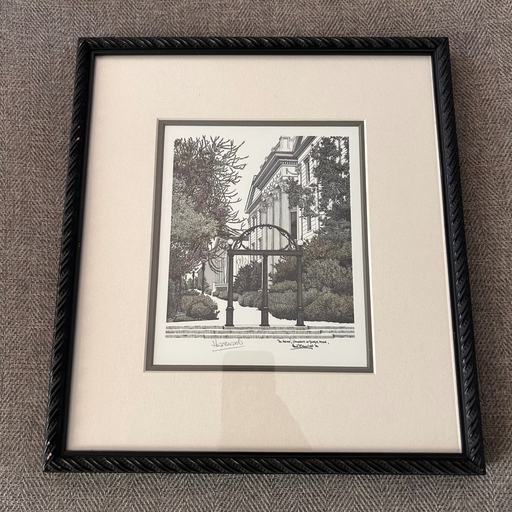 Hank Blaustein Signed The Arches University of Georgia UGA Art Print Framed